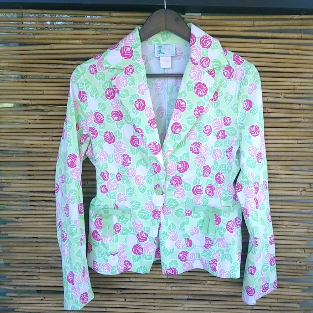 Bamboo Traders M Roses Bows Blazer